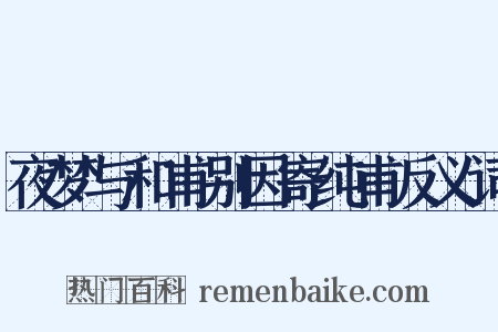 夜梦与和甫别因寄纯甫反义词是什么意思的图片